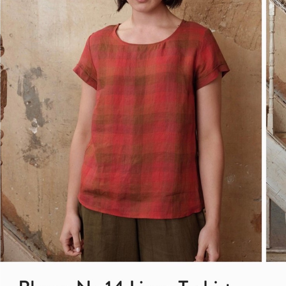 NWT Pyne & Smith Paloma check blouse 14 small